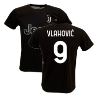 Maglia Juventus Vlahovic 9 ufficiale replica 2022/2023 trasferta Away nera 